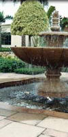 stone garden fountain