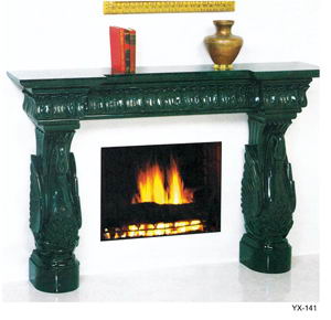 carved marble fireplace