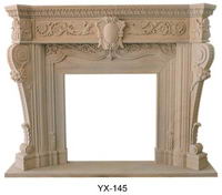 european stone fireplace