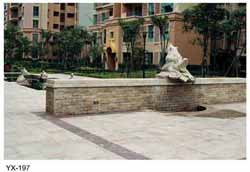 stone garden fountain