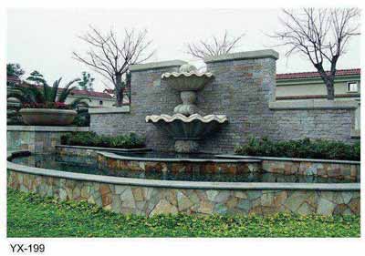 stone wall fountain