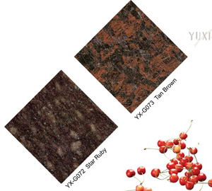 Star Ruby granite&Tan Brown granite