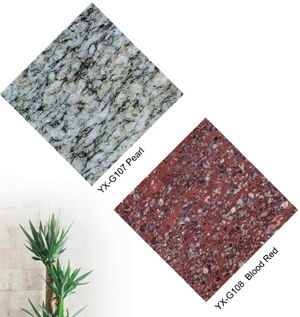 blood red granite&silver pearl granite